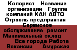 Колорист › Название организации ­ Группа компаний КАН-АВТО › Отрасль предприятия ­ Сервисное обслуживание, ремонт › Минимальный оклад ­ 50 000 - Все города Работа » Вакансии   . Амурская обл.,Архаринский р-н